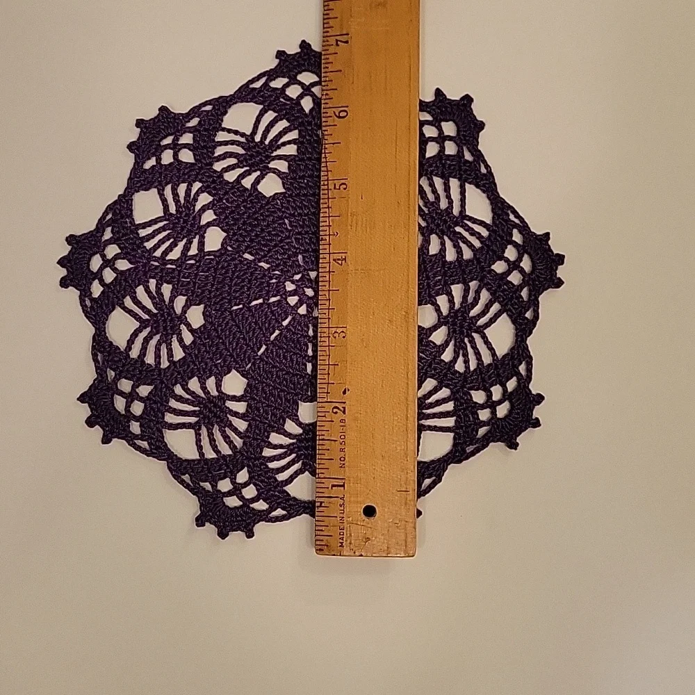 Elegant Purple Crochet Doily